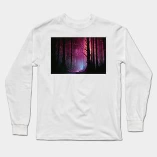 Ethereal Snowy Forest Mystery Long Sleeve T-Shirt